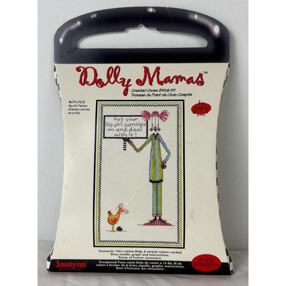 Janlynn Dolly Mamas Big Girl Panties Counted Cross Stitch Kit 019-0402 2005